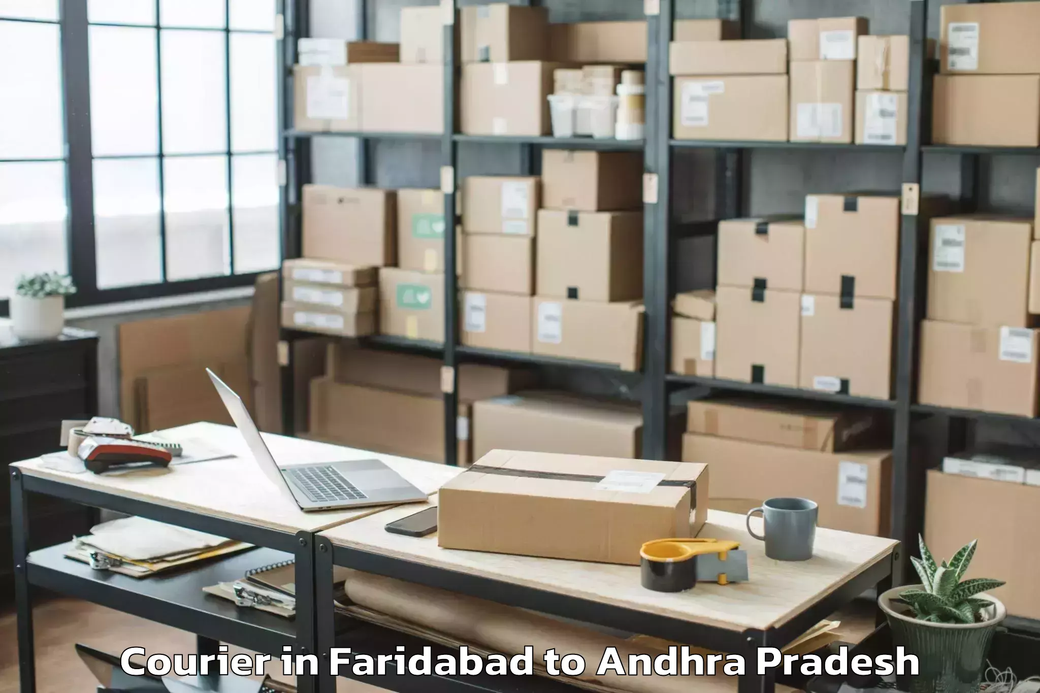 Book Faridabad to Nandikotkur Courier